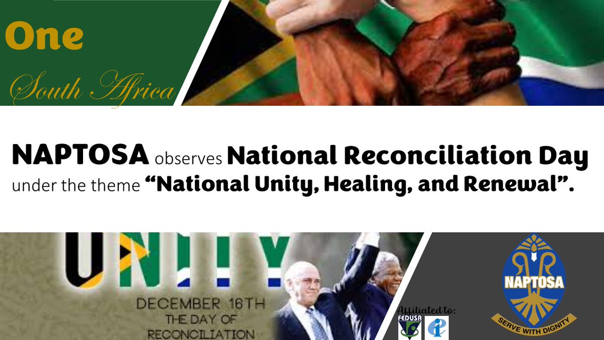 To err is human, to forgive divine...Happy Reconciliation Day South Africa #ReconciliationDay2022 #united #Healing #renewal #NaptosaCares