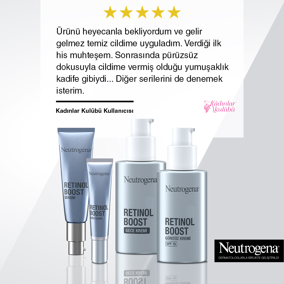 Retinol Boost’u heyecanla bekleyen Kadınlar Kulübü üyesinden harika bir haber! 🤩

#Retinol #RetinolBoost #YaşlanmaKarşıtı #Neutrogena #NeutrogenaTürkiye