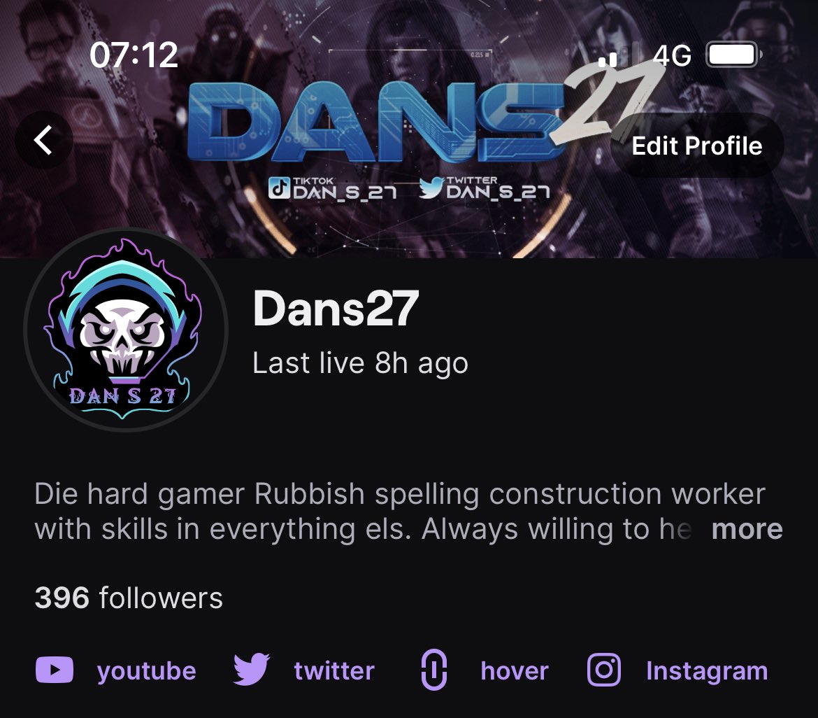 I’m currently at 4 followers off 400 
And would love to end the year by hitting at goal to bring in a new year with new goals 

If anyone would like to swing by join in with streams or check vods and drop a follow I will be truly grateful 
#smallstreamersupport #twitch #streamer