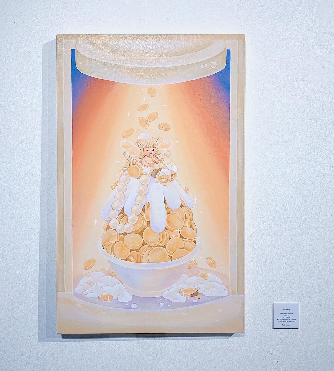 fahfahsnpth's tweet photo. Self-made wealth (2022)💰
— Sometimes wealth can be the joy of doing something or being surrounded by piles of sweets.
—

. Acrylic on canvas
. 50 x 80 cm 
💰 Available Original art work and Art prints 
🤍 Contact: rcbexhibition@rivercity.co.th

#WhenSnowflakesFall https://t.co/yFzDv9jHTA