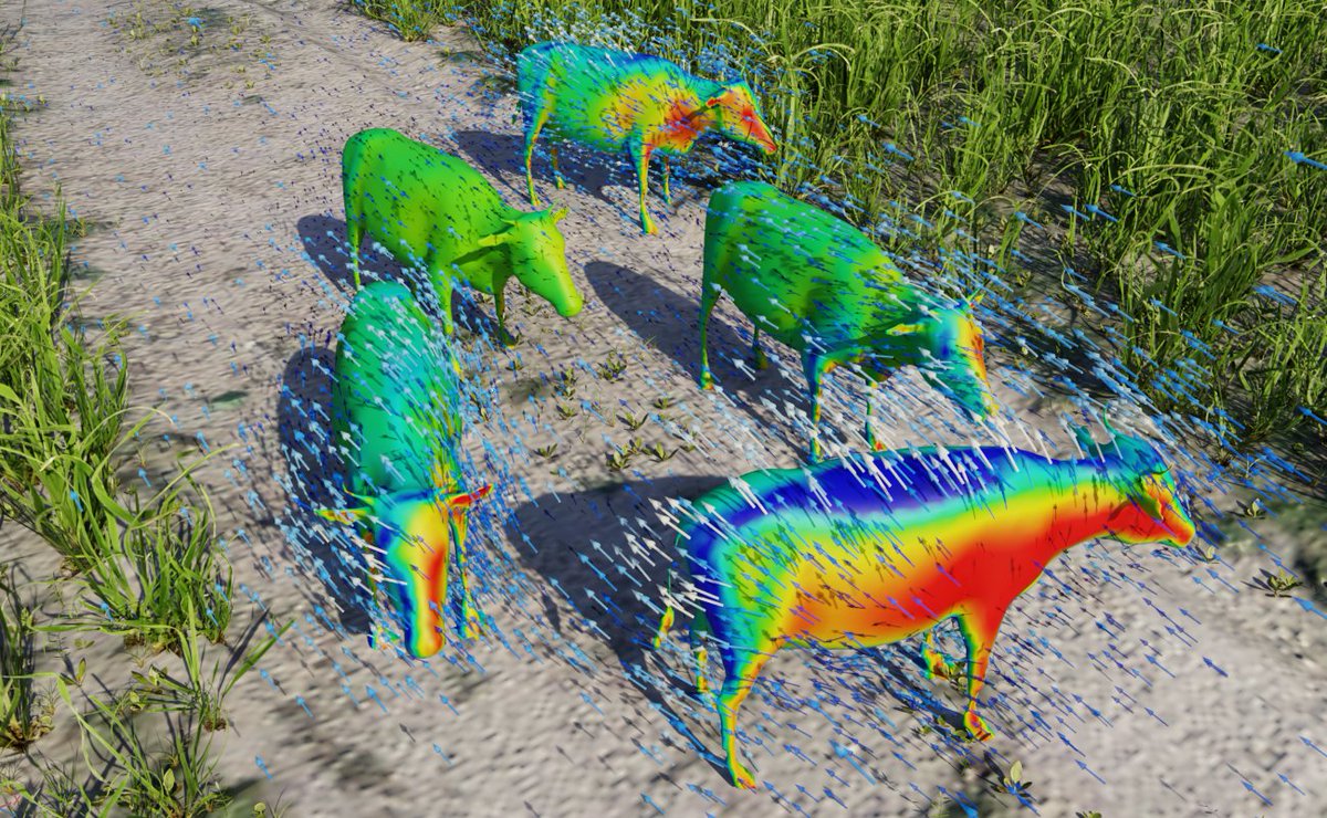 FloRobin4CFD's tweet photo. #SimulationAsArt No explanation, just simulation art for art's sake. Created with #Simcenter FLOEFD for NX (rendered in #Omniverse) https://t.co/BLlDAN3qHZ