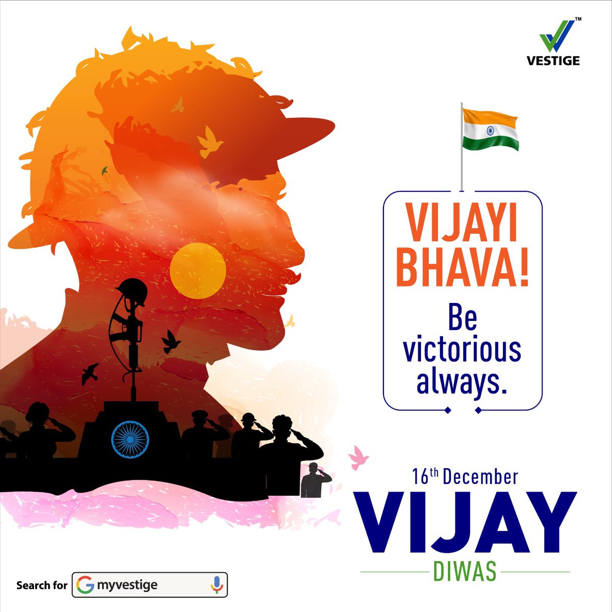 Remembering the bravery &amp; sacrifices of the Indian defence forces. Salute to our army men who keep our country safe and secure. Vijay Diwas!