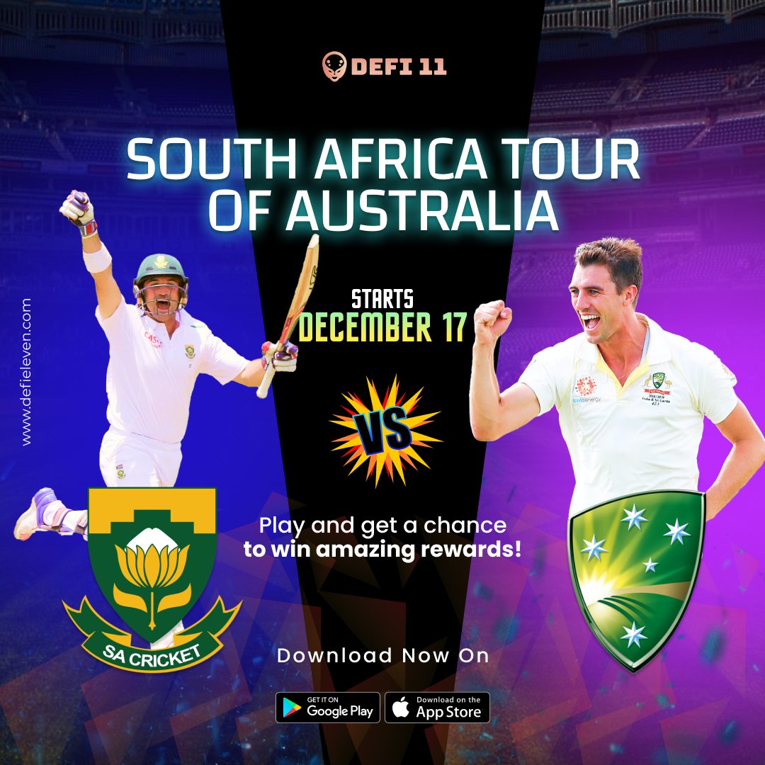 VulcanEleven's tweet photo. 🔥 The rivalry between these two nations has always been a sight to watch🏏
Which team are you rooting for? 🤩
Get the DeFi11 App right away. ↖️
https://t.co/mO3NaLJzRM
#Cricket #Australia #SouthAfrica #testmatch #ODIcricket #DeFi11 #fantasysports #ICC #Share #CricketTwitter https://t.co/F2AmKc4fX5