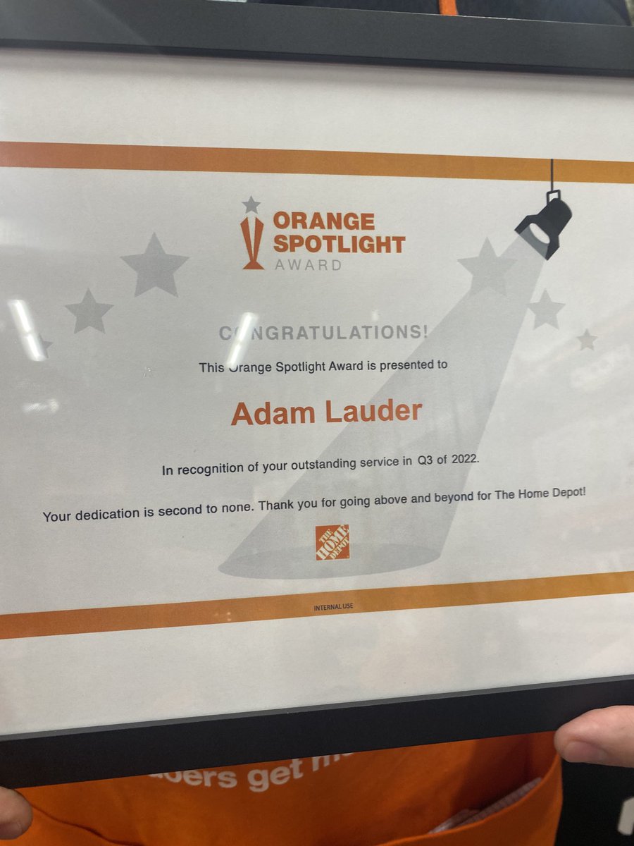 SM Adam bring recognized for the Orange Spotlight!! Congratulations and thanks for being an amazing leader… Appreciate you…