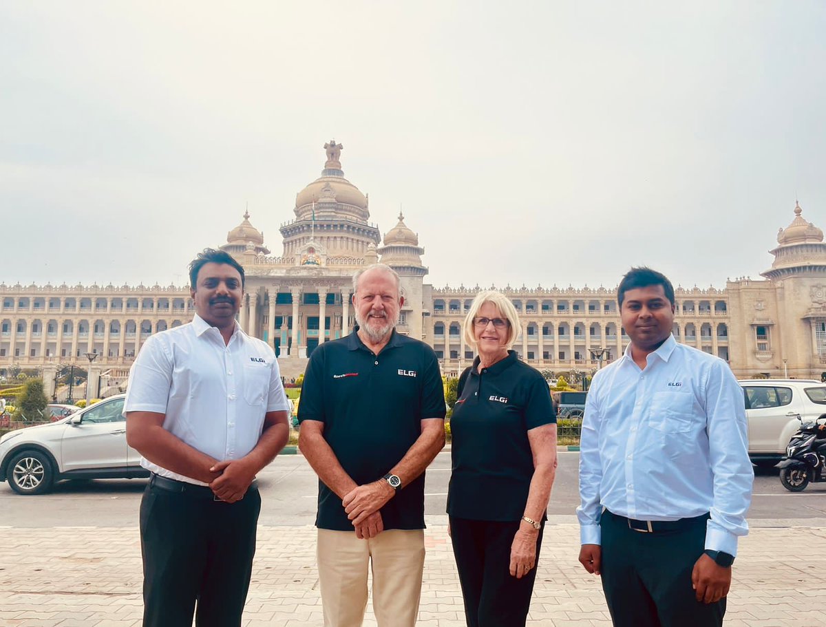 ELGiAir's tweet photo. Lang & Bev visited one of the largest medical research companies in the world. They toured the facility where ELGi has commissioned a state-of-the-art oil-free screw air compressor to provide 100% oil-free air to the laboratories. Stay tuned for more updates!
#DareToBeUnique https://t.co/NStaT8zYpB
