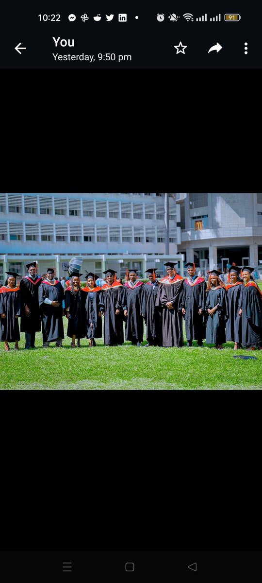 Abdimalik03's tweet photo. Alhamdullilah.
I'm proud that I graduated today from @uonbi School of Business with a masters of science in finance.

I'm very appreciative of my entire family and fortunate to have such supportive ones.
@uonbibusiness 
#UoNclass2022 https://t.co/Db2IHyhWkC