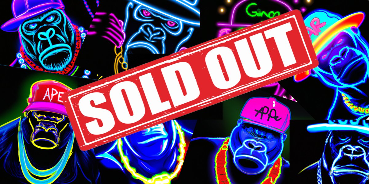 🚨AP.E #100 is sold! 🐵🔥

Thank you for your support 🙏

🛣️The only way to get an AP.E neon art is on the secondary market on <a href="/secret_stash_io/">Secret Stash</a> :

secret-stash.io/collection/107