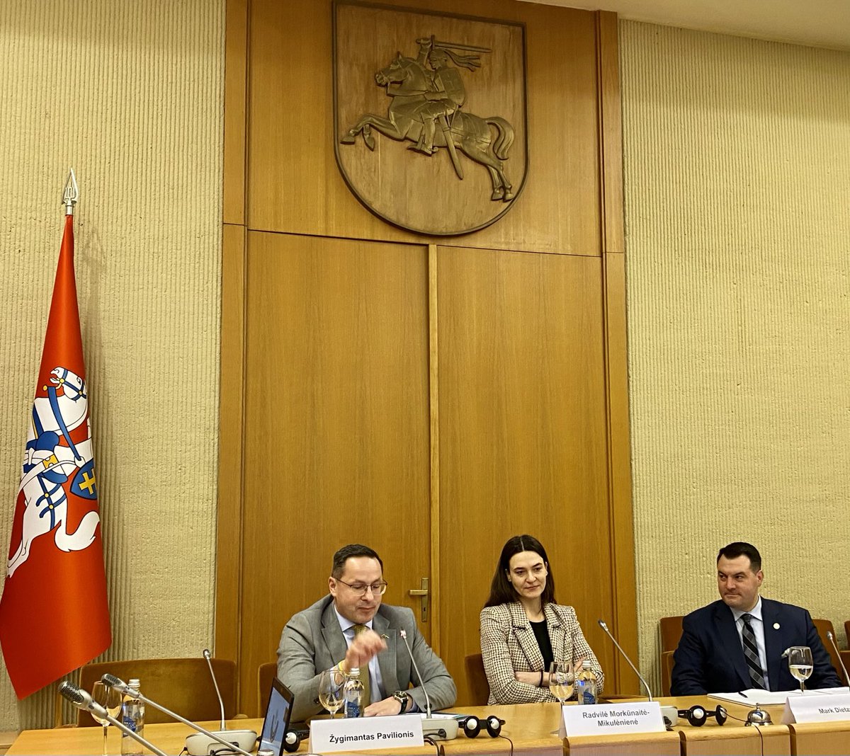 Jari1362's tweet photo. Looking forward interesting discussions at the Lithuanian parliament on current geopolitical situation and it’s challenges and opportunities around Baltic Sea. #BarentsFI #northerndimension #seimas https://t.co/acdWigfnyE