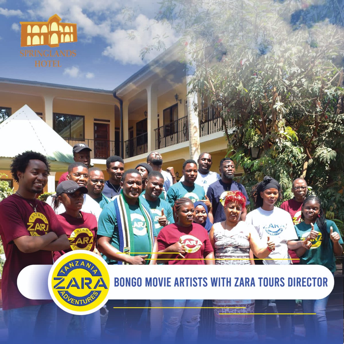 ZaraTours's tweet photo. Tanzania artists at #SpringlandsHotel with @ZaraTours director Ms. Zainab Anisell.
Ready for Tanzania Film Festival event to be held at  AICC - ARUSHA on Saturday 17th December 2022.
This event will be broadcast live by @azamtvtz channel 102. 
#Tanzania #film #bongomovie https://t.co/qrZbolH4yB