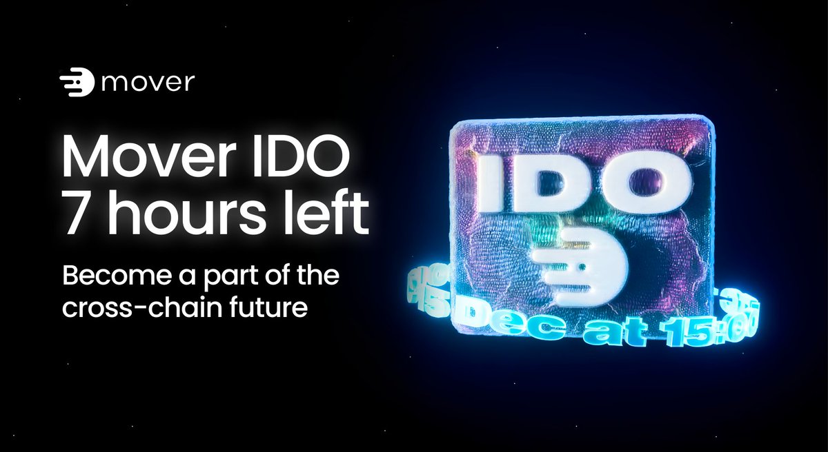 moverxyz's tweet photo. Hey Movers! Your activity in the IDO is totally amazing and we are steadily moving to a sell-out! There are 7 hours remaining, you can also become a part of the cross-chain future 👉 https://t.co/J20nsqMDIy https://t.co/EwqquVRnnu