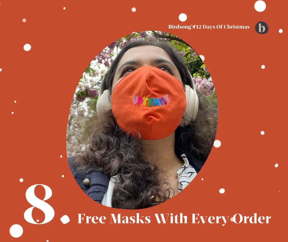 12 Days of Birdsong Christmas | DAY 8 | ✨✨✨ COMPLIMENTARY HANDMADE SUSTAINABLE MASK WITH EVERY ORDER ✨✨✨ Worth £24. A joyful way to eradicate single use. birdsong.london #supportmakers #sustainablefashion