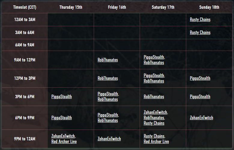 RobThanatos's tweet photo. Will be giving some DLC/Mask codes for @PAYDAYGame today on Twitch https://t.co/x9Oi5VjIeN :)
Also here's a timetable for Overkill Partner streams this weekend 👇 https://t.co/NaZKjaOZcz