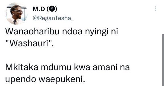 @ReganTesha_ Kaka habari ya shughuli