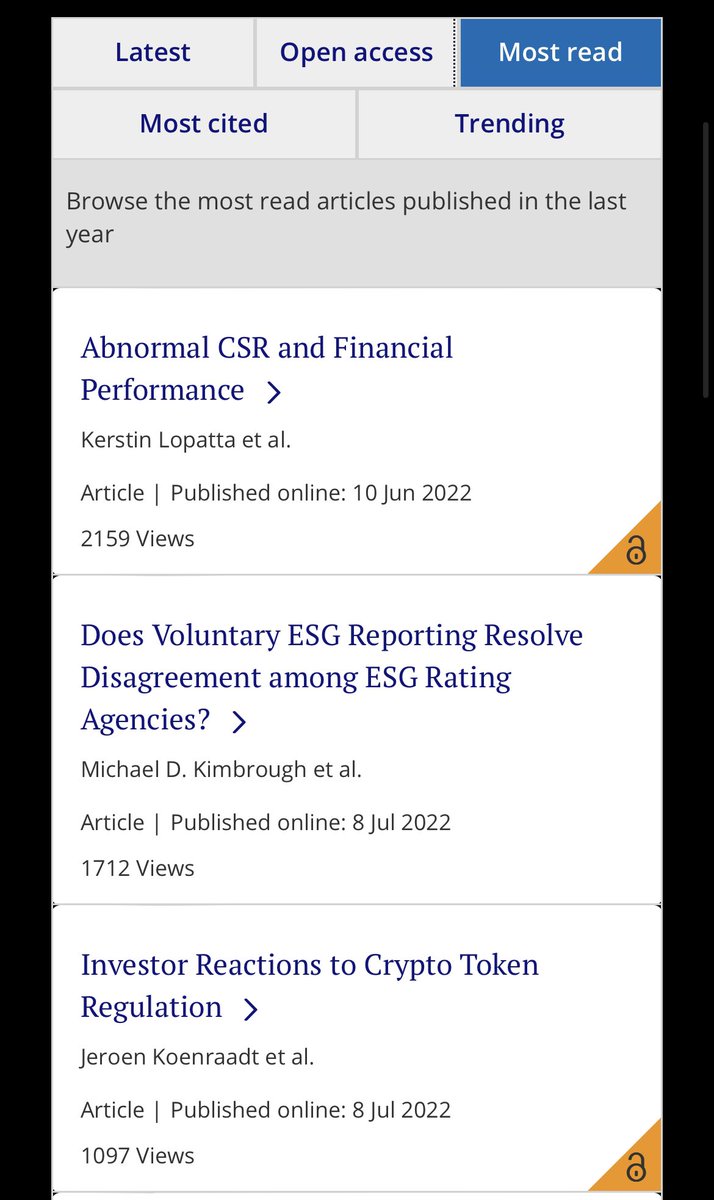 Proud that our paper is the third most read paper of the European Accounting Review in 2022!