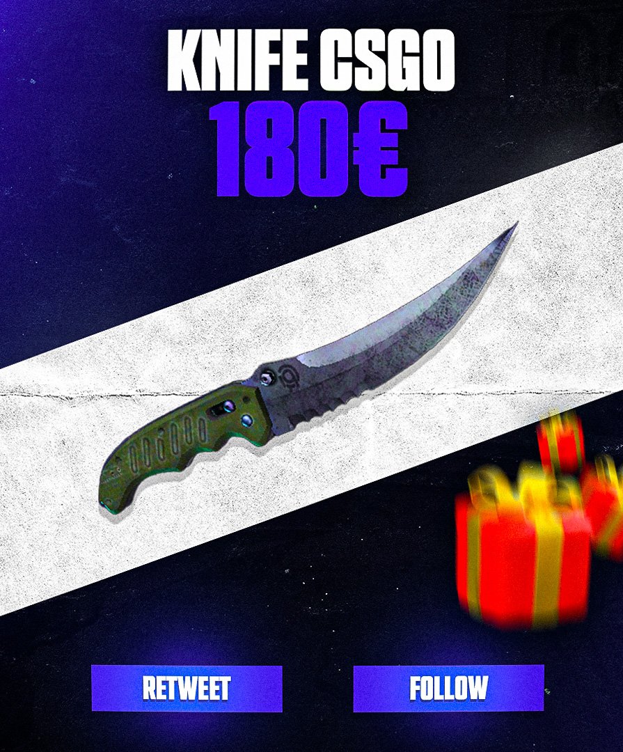 malekCSGO's tweet image. Flip knife Blue steel 180€ Giveaway

1⃣RT + follow tiktok.com/@malekcsgo
2⃣tag 2 potes (tas 0/01/2023)