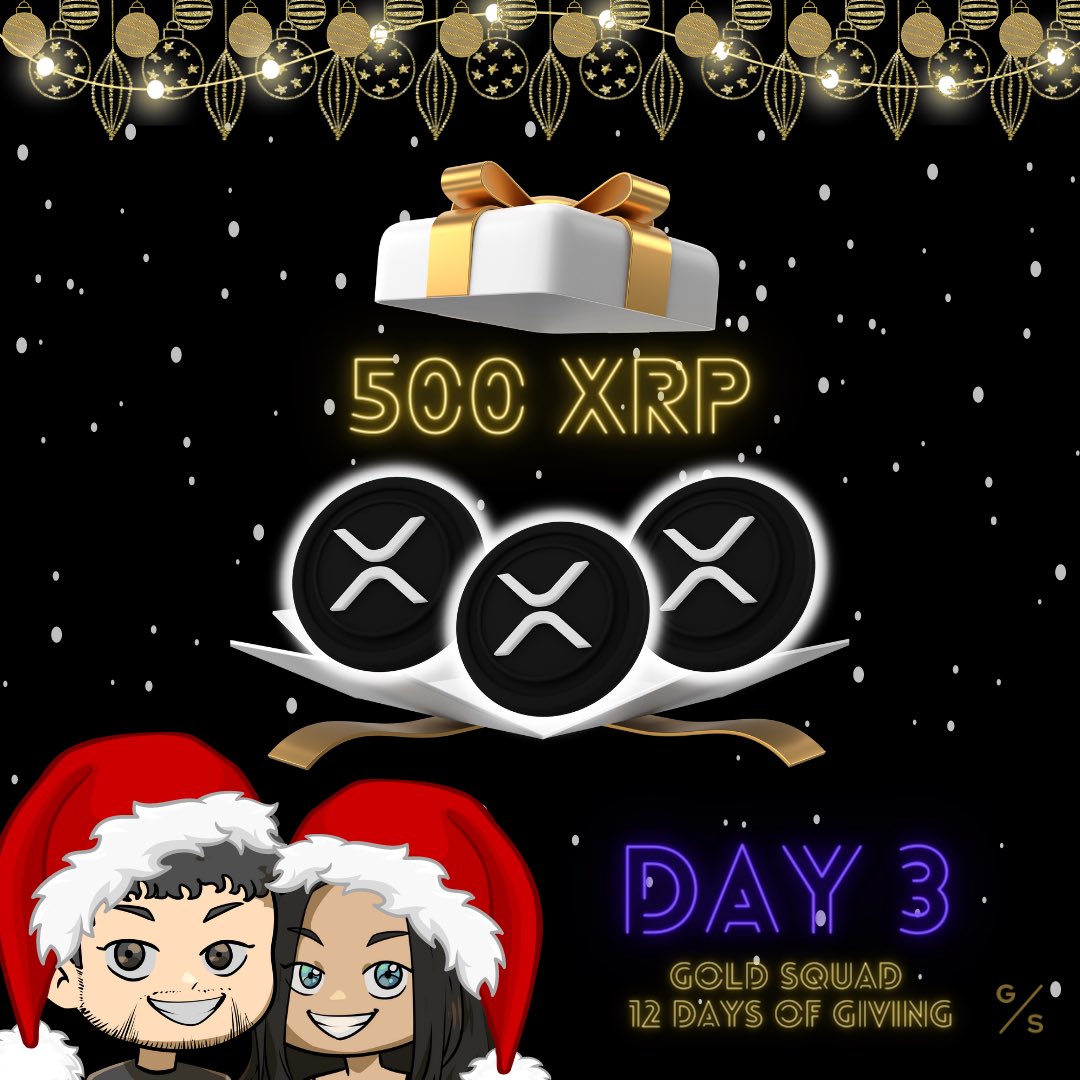 GOLD SQUAD πβ‘οΈ (@goldsquad777) on Twitter photo π DAY 3 GIVEAWAY: 500 $XRP π
How To Enter ππΌ
1. Like & Retweet
2. Must be following <a href="/goldsquad777/">GOLD SQUAD πβ‘οΈ</a> <a href="/megbzk/">megbzk</a> <a href="/MasonVersluis/">MASON VERSLUIS</a>
3. Join the discord and go to the 12 days of giving channel and click ENTER!
discord.gg/gold-squad
β οΈ All winners randomly drawn on Christmas π DAY 3 GIVEAWAY: 500 $XRP π
How To Enter ππΌ
1. Like & Retweet
2. Must be following <a href="/goldsquad777/">GOLD SQUAD πβ‘οΈ</a> <a href="/megbzk/">megbzk</a> <a href="/MasonVersluis/">MASON VERSLUIS</a>
3. Join the discord and go to the 12 days of giving channel and click ENTER!
discord.gg/gold-squad
β οΈ All winners randomly drawn on Christmas