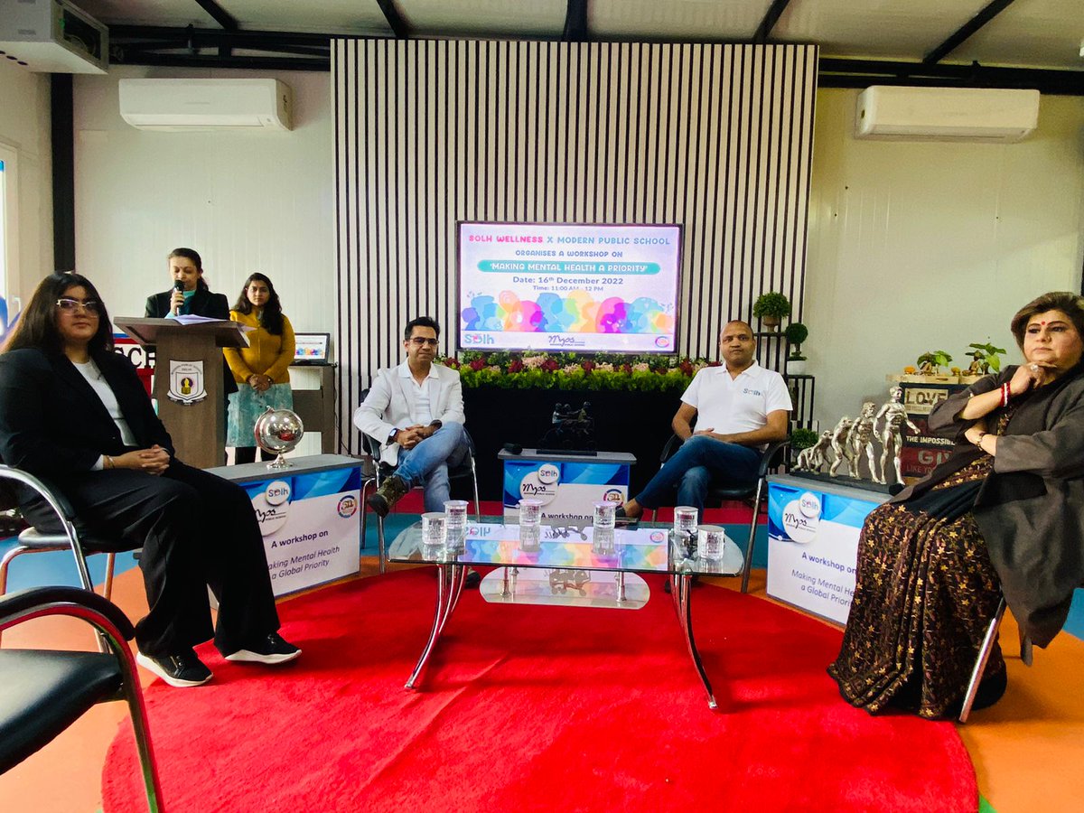 solhappofficial's tweet photo. Solh Wellness conducted an educational workshop on ‘Making Mental Health a Priority’ at Modern Public School today. We would like to thank Ms. Alka Kapur, Principal, for giving us this opportunity.

#SolhApp #Workshop https://t.co/F6Ni6Yd6RB