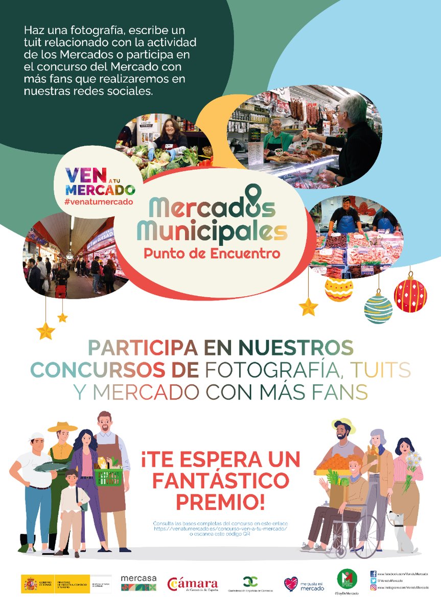 VenatuMercado's tweet photo. 📢 ¡Participa en nuestro CONCURSO de relatos!

📲 Escribe un tuit o relato en una imagen sobre un #MercadoMunicipal.
#⃣ Incluye #Venatumercado.
🏆 Lotes de productos valorados en 200 y 100€.
🗓️ Hasta 31.01.2023.

📍¡Participa, comparte y.. #Venatumercado!

🍀 ¡Suerte! https://t.co/KYQDAQOYxo