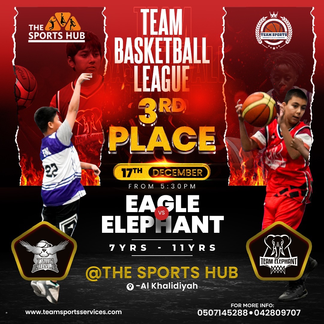 tssuae's tweet photo. Join us! Come watch and see which team will take the third place of 𝗧𝗘𝗔𝗠 𝗕𝗔𝗦𝗞𝗘𝗧𝗕𝗔𝗟𝗟 𝗟𝗘𝗔𝗚𝗨𝗘🏀, 𝗔𝗕𝗨 𝗗𝗛𝗔𝗕𝗜. 

𝐃𝐚𝐭𝐞: Saturday 17th of December 2022
𝗔𝗴𝗲 𝗚𝗿𝗼𝘂𝗽𝘀: 07-11 &amp; 11-14 years
𝗧𝗶𝗺𝗲           : 5:30 - 8:30 pm https://t.co/wKLdU0uHLk