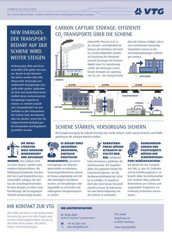 Die #Energieversorgung in Deutschland &amp; Europa braucht eine starke Schienen - heute und in Zukunft. Unser aktueller Politikbrief thematisiert schienengebundene #Energietransporte und beleuchtet, was geschehen muss, um diese Transportkapazitäten zu erhöhen. bit.ly/3hz4VKg