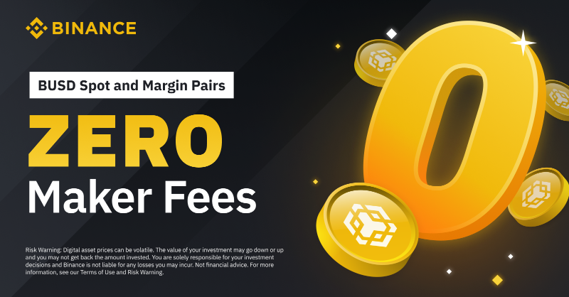 binance's tweet photo. #Binance has extended the following promotions for a further 6 months:

🔸 Zero Maker Fee for for all #BUSD Spot and Margin pairs
🔸 #BUSD / $USDT Zero Trading Fees