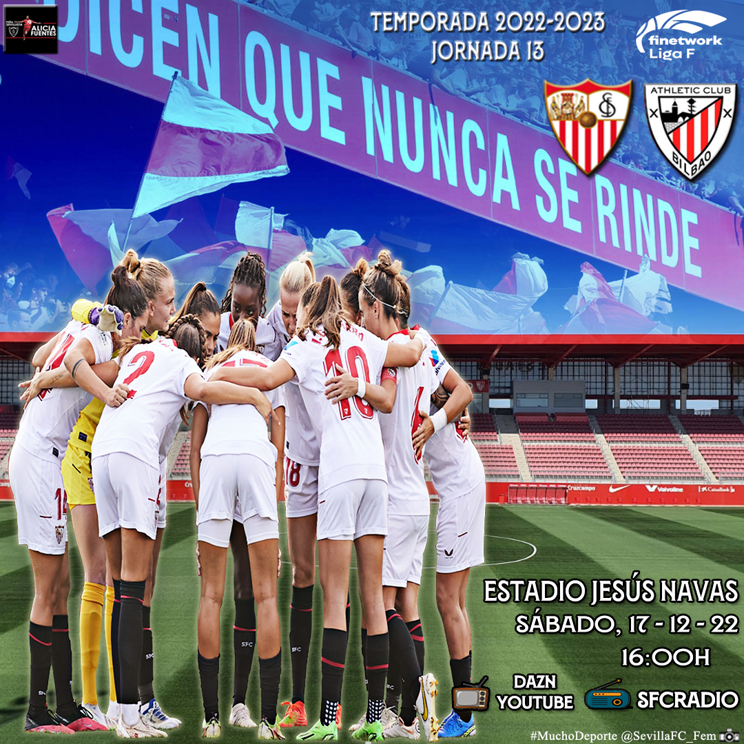 AliciaFuentesPS's tweet photo. ¡Afición, nuestro equipo nos necesita! Vamos todos a animar al #SevillaFCFem en el último partido del año, seamos el jugador nº12.
JUNTOS LO VAMOS A LOGRAR🎶🙌🏽
📸 @SevillaFC_Fem #MuchoDeporte https://t.co/wsuUgcwFSv