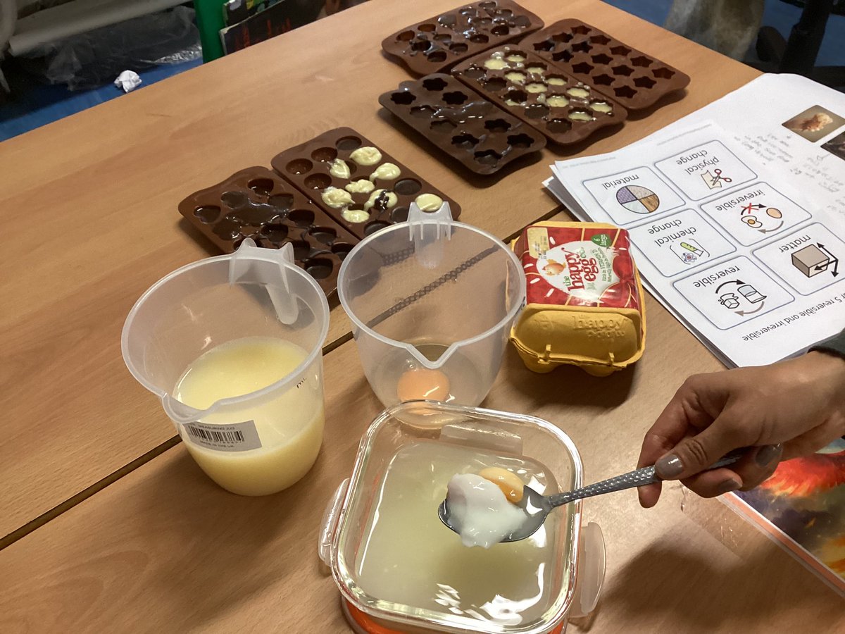 MayflowerSch's tweet photo. In Science, we have been investigating the reversible and irreversible changes of matter with Sofia. #Rileyclass #learningscienceisfun #science https://t.co/xa0oefzeab