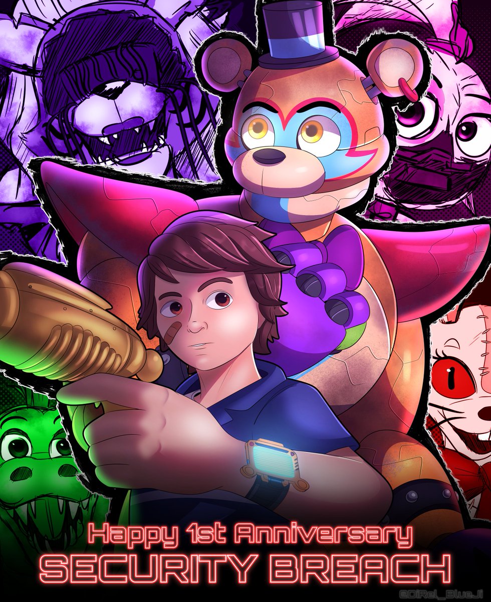 Something old, something new. Happy fnaf anniversary!🐻🎊 (art by me) :  r/fivenightsatfreddys