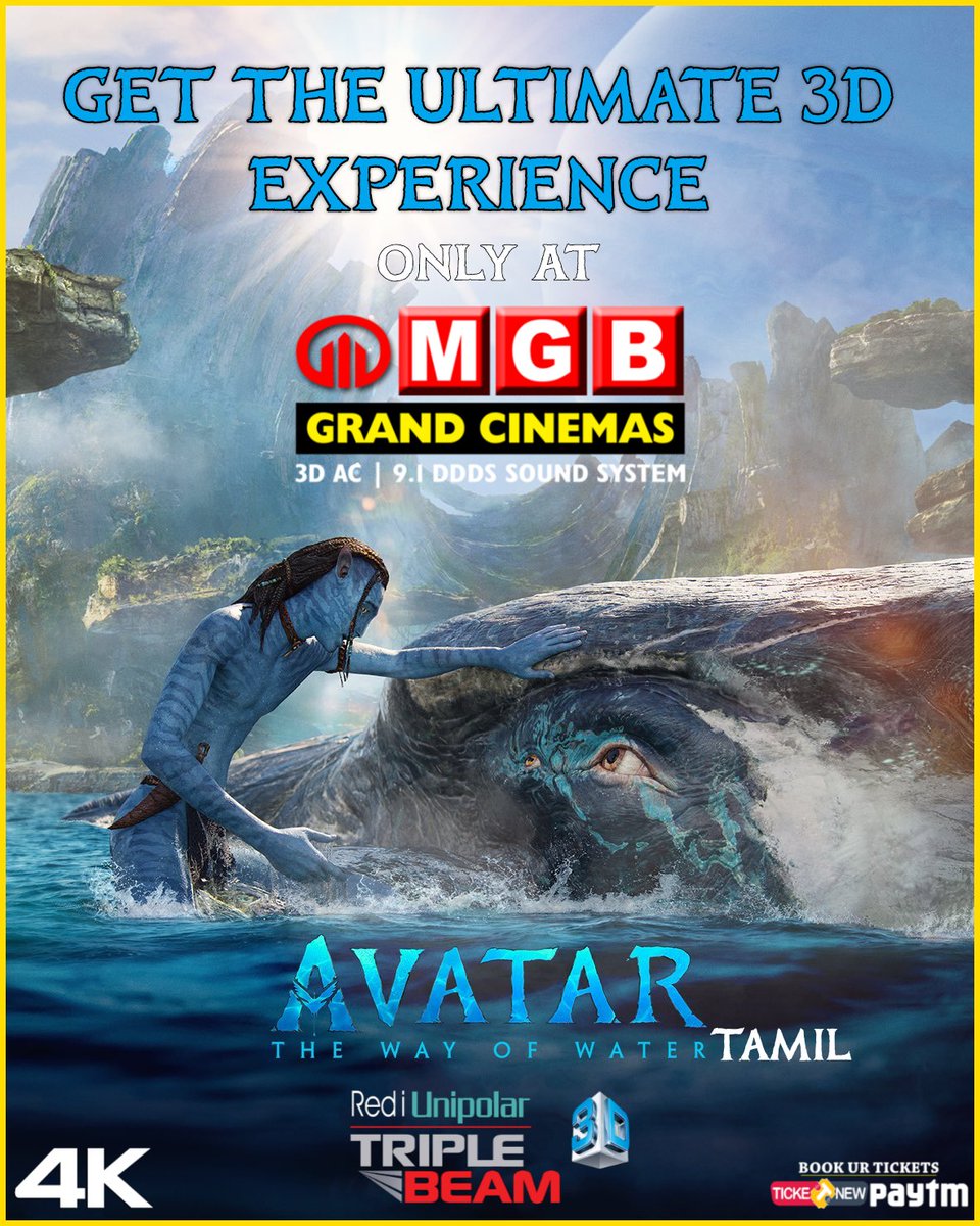 MGBGrandCinema's tweet photo. Ultra High Brightness Triple Beam 3D System 💥

Get The Ultimate 3D Experience only at @MGBGrandCinema 

Most powerful 9.1 DDDS surrounds at #MGBGrandCinemas

Book your tickets soon in https://t.co/0rq4Jtp9e5…

@officialavatar #Avatar2 #AvatarTheWayOfWater #Avatar #MGB4K https://t.co/5WyGIn8Vhh