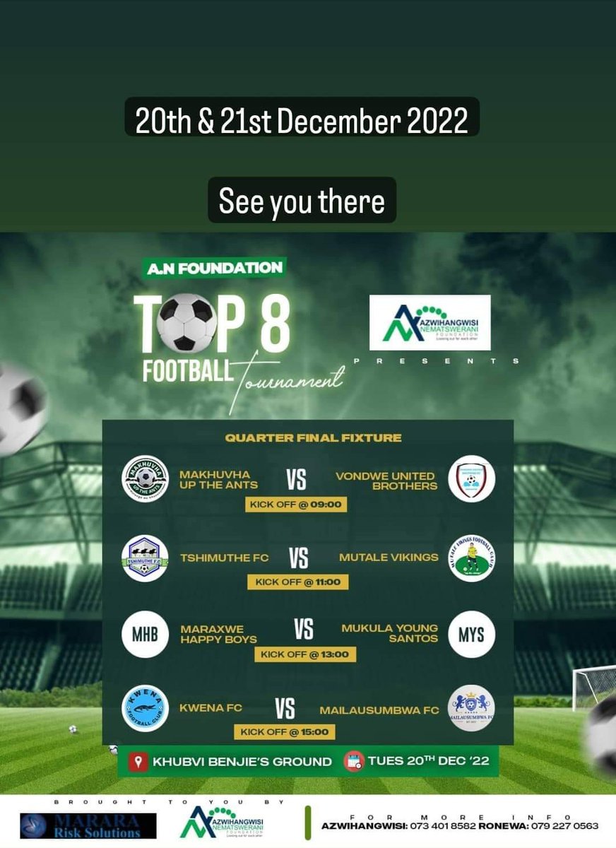 Make sure you don't miss some good entertainment from these giants. The Top 8 Football tournament of all time.