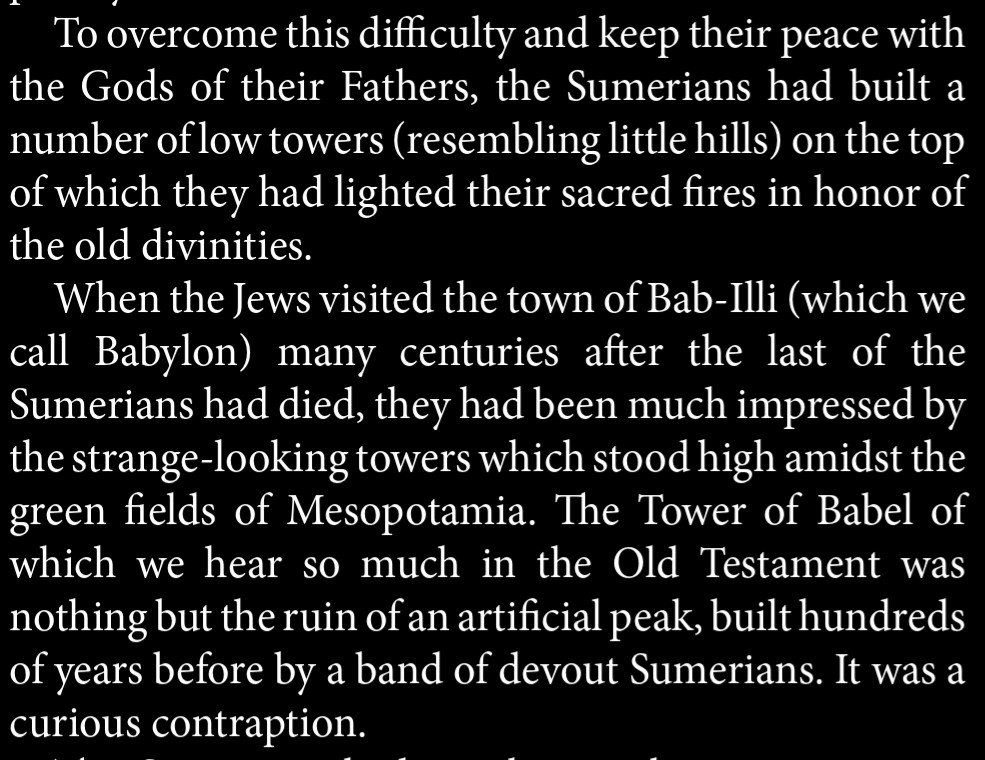 GazeboEmo's tweet photo. What an interesting idea.
#ancientman #sumeria #towerofbabel #hendrikvanloon #religion https://t.co/RVJLaTxLWd
