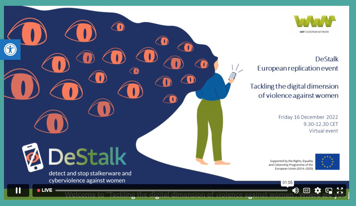 wwp_en's tweet photo. #Live now!
Dean Ajdukovic is introducing the crisis of stalkerware and cyberviolence against women, at the #DeStalk online event "Tackling the digital dimension
of violence against women".
We look forward to an interesting and insightful day, and thank everyone for joining. https://t.co/xF6vWRPWzH