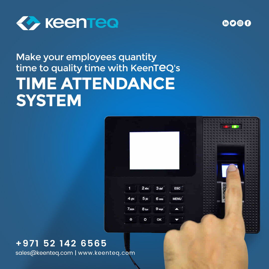We provide user friendly and cost effective Time Attendance System for all types of commercial and residential properties.

#timeattendancesystem #timeattendancesystemsuae #attendance #biometric #security #accesscontrol #keenteq