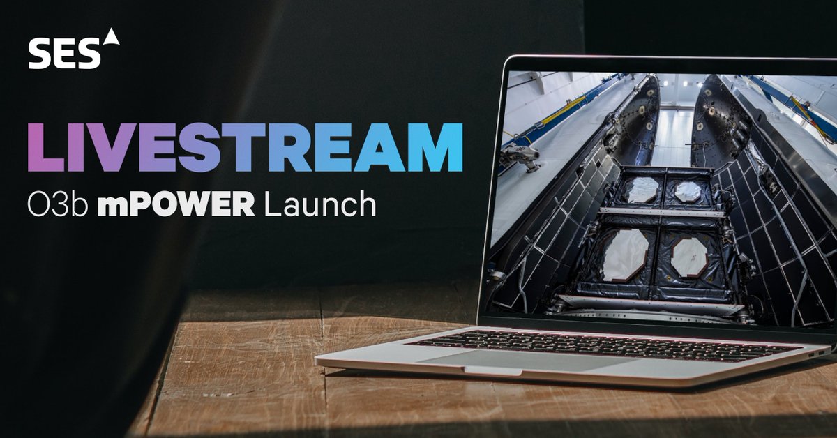 🚨Today is the day... #O3bmPOWER is ready for take-off!🚨 Join us as we watch the first 2️⃣ satellites in our second-gen #MEO system launch into space! 🚀

Ready to enter a new era of satellite connectivity?

🗓️ 16 December
🕑 4:21 PM EST
▶️ ow.ly/35EZ50M5hhT

#ShareAnywhere