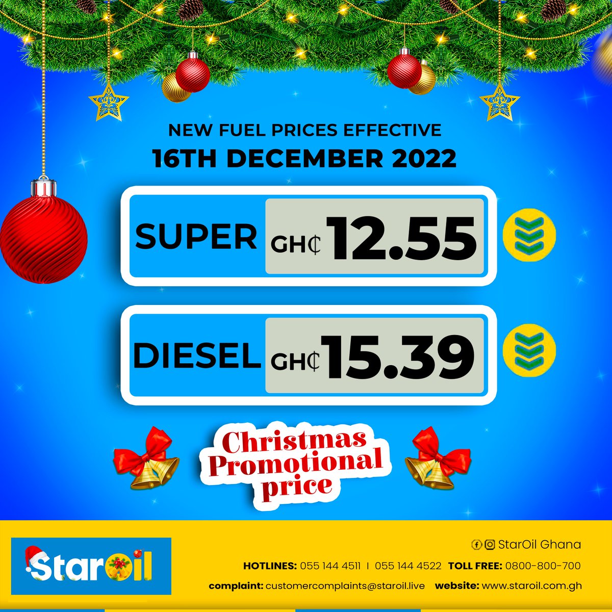 staroilghana's tweet photo. The Christmas pricing window is beginning today and we've dropped our prices AGAIN!!
#cedigains
#Costleader
#PriceLeader
#QualityCanBaffordable
#ChristmasPromo https://t.co/Q5g364WFO3