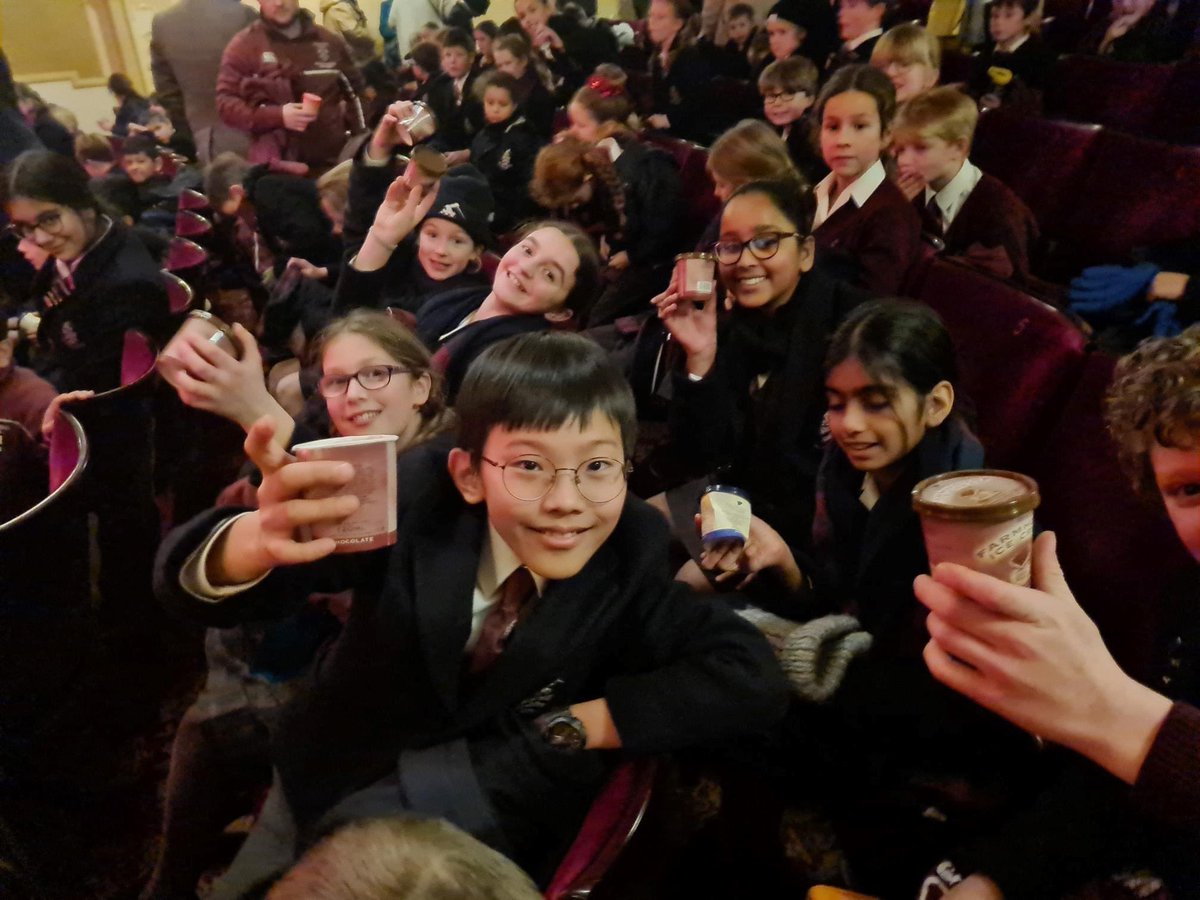 BromsPrep's tweet photo. Years 5 and 6 enjoying ice creams on their recent trip to Palace Theatre, Redditch to see 'Beauty and the Beast'. Thank you to the Prep PA for kindly funding the interval treats. #BromsYr5 #BromsYr6 #BromsTrips #BromsPA #BromsPrepPA #SchoolTrip https://t.co/Shy1NRawDH