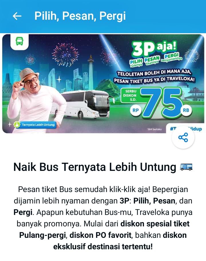 matchacant's tweet photo. Seru banget perjalanan naik bis apalagi kalau pesen tiket di Traveloka. Banyak diskon dan pesennya juga mudah. 

#NaikBusBarengTraveloka https://t.co/T4AvX8INUv