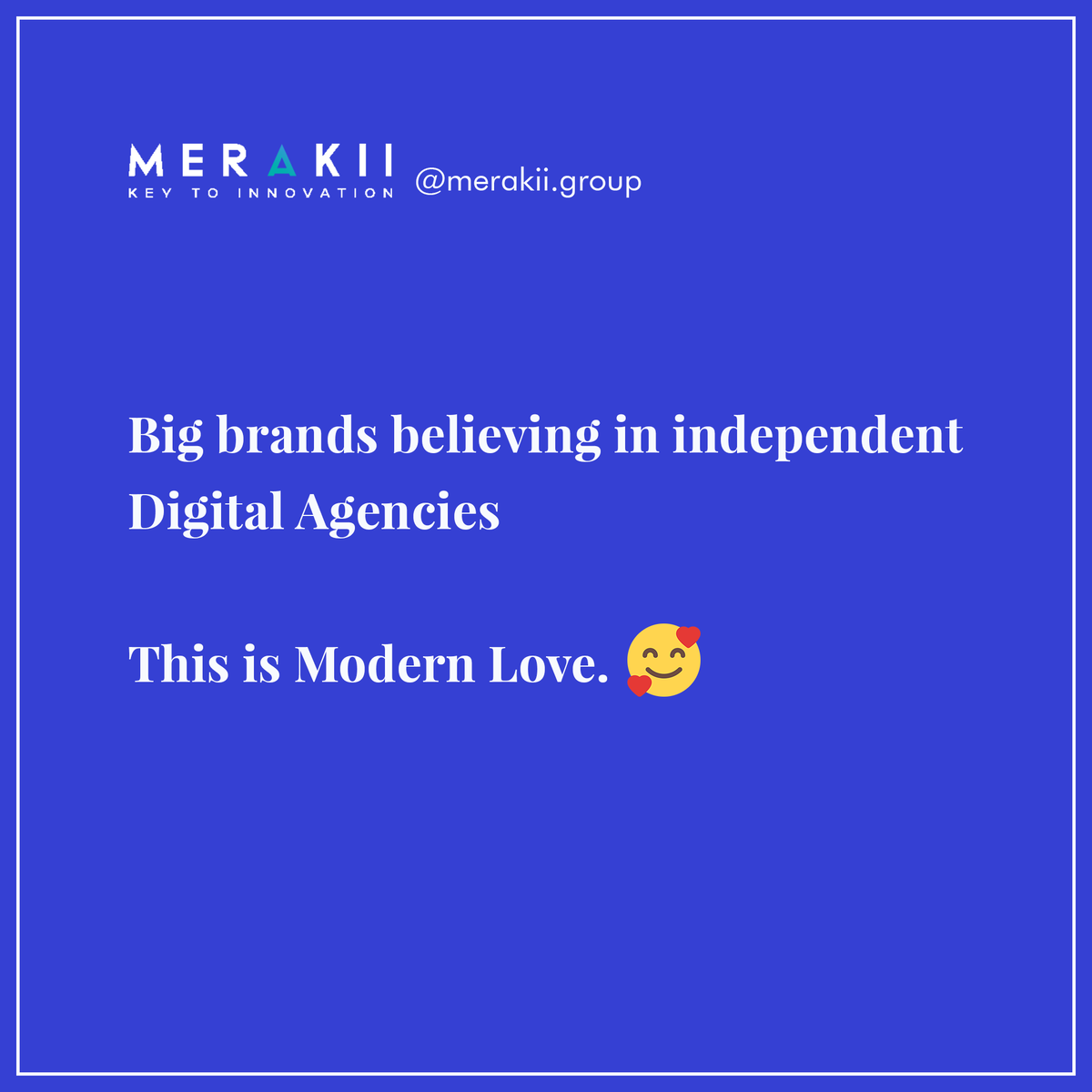 Merakii3's tweet photo. If this isn't Modern Love then what is?🥰
All the Brands &amp; Agencies tag your modern lovers in the comments below! ⤵

#merakii #merakiigroup #merakiiinmedia #digitalmarketing #marketing #socialmediamarketing #socialmedia #business #seo #branding #marketingdigital #onlinemarketing https://t.co/CRDmClYqFo