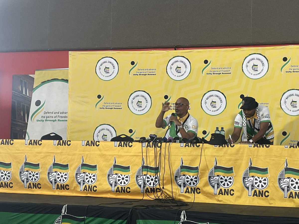 Pabi_Lephaka's tweet photo. In terms of the #Section89PanelReport, Mabe says the issue of members who voted against the #ANC mandate will be deferred to the incoming national executive committee and that no action will be taken against them as yet. #ANCNationalConference #sabcnews https://t.co/XzwSRmnBlX