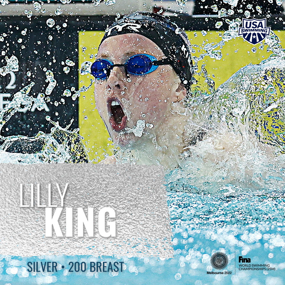 USASwimming's tweet photo. U.S. breaststroke is on 𝙁𝙄𝙍𝙀 🔥🔥🔥

#FINAMelbourne2022 https://t.co/uMQQheCclv