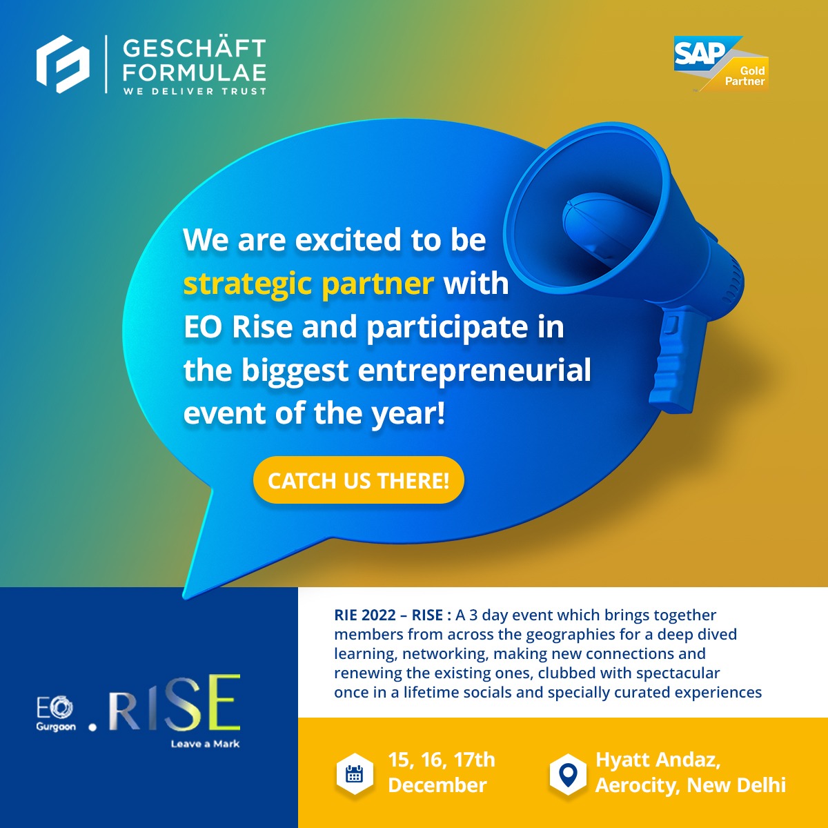 GeschaftIndia's tweet photo. Our forte is reaching milestones. One more accomplishment to add to our list!
.
Read More about the EO Rise:- https://t.co/dwGvmqSrbh
#RisewithSAP #SAPCloud #CloudSolution #GeschaftFormulae #Risewitheo https://t.co/Is4oEPtLJJ