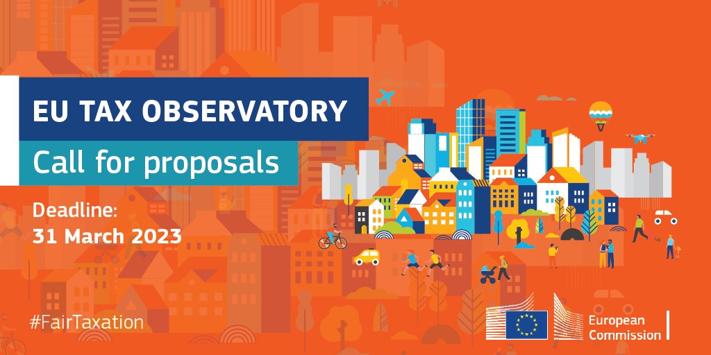 EU_Taxud's tweet photo. 📢New #CallForProposal

Interested in designing EU initiatives to combat tax evasion, tax avoidance and aggressive tax planning and to promote #fairtaxation?

🔗Check out the @EU_Commission call for proposals to manage and lead the EU Tax Observatory
👉https://t.co/xdEiTEuzJX https://t.co/QPKl43e4XP