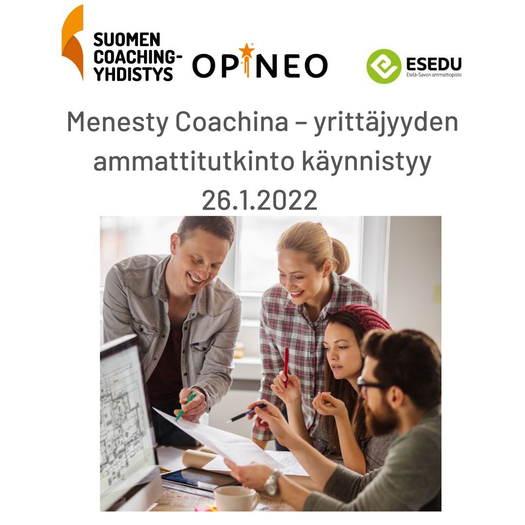 Menesty Coachina – yrittäjyyden ammattitutkinto - koulutuksessa paneudutaan osallistujan oman yritystoiminnan kehittämiseen. 

Tutustu ohjelmaan ja hae koulutukseen linkistä

coaching-yhdistys.fi/event/menesty-…