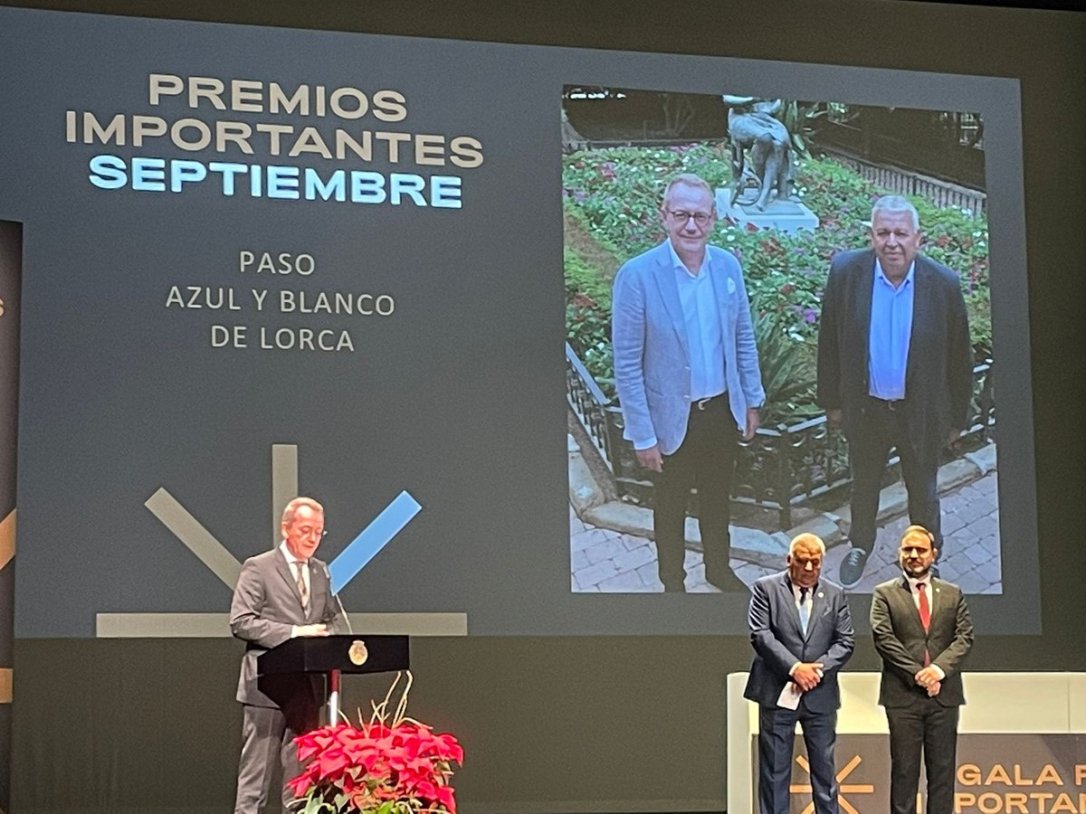 Ayer asistimos a los “Premios Importantes”🏅 organizados por el diario La Opinión, donde nuestra cofradía fue galardonada con el Premio Importante de septiembre.

Enhorabuena por la organización y por el evento y muchas gracias por el reconocimiento otorgado, un placer asistir👏🏼