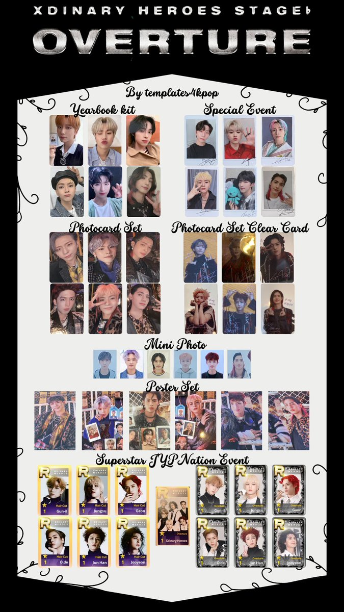 Xdinary heroes Overture concert photocards pcs & merch (poster, id