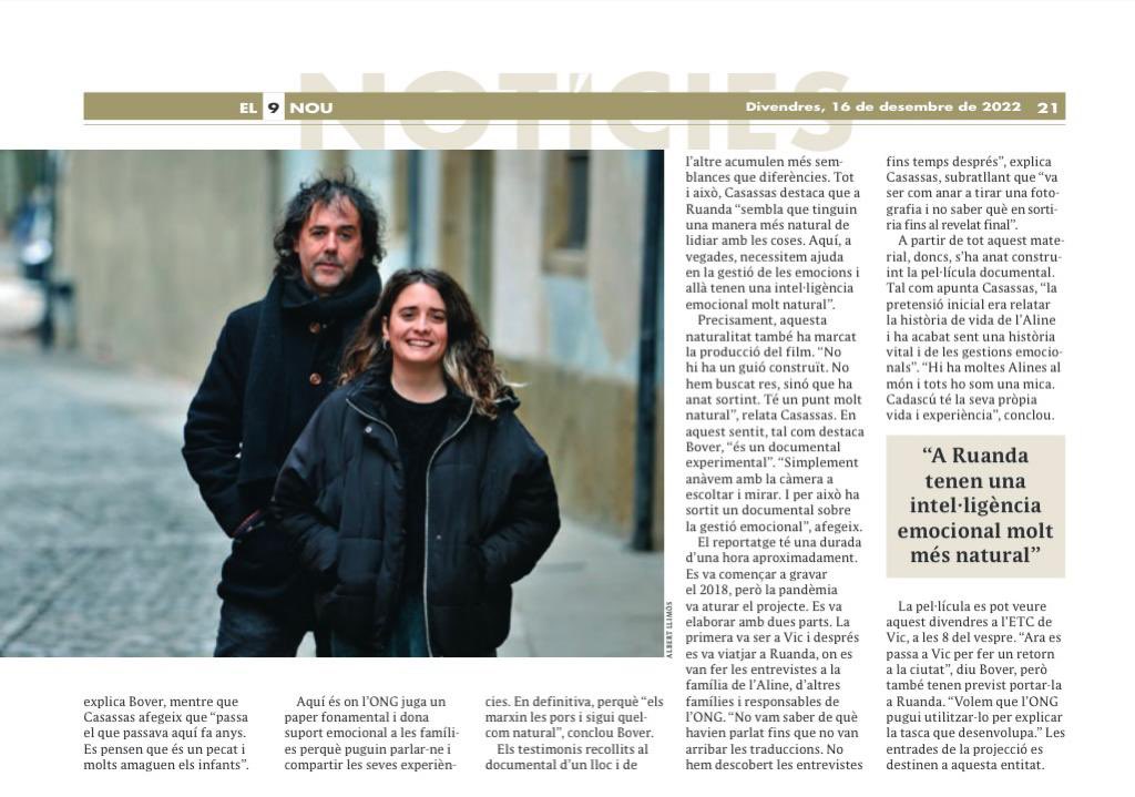 mireiabover's tweet photo. "Mostra la teva ferida per sanar-la".
Avui divendres 16 desembre a les 20h a l'ETC. Projectarem la pel•lícula documental El Camí de l'Aline.

Amb Toni Casassas.
📄@cfitverd https://t.co/0mnlgoFrzV