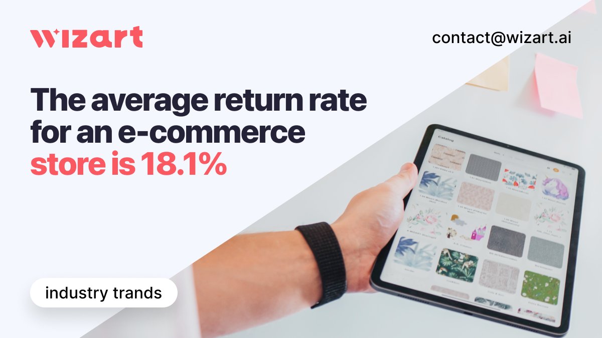 wizart_ai's tweet photo. Return rate in #ecommerce stores can go up to 50% 😱
Decrease your #returnrate by implementing #3D product #visualization by Wizart.
Contact us at https://t.co/MMYYeb46y2 to learn more about available tools for #DIY business. https://t.co/ax6nzPJeGF