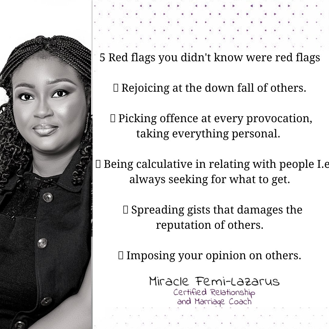 Perform a quick heart check
Are you a walking Red flag?
Continuation in next post.
Unwillingness to drink water 💧 and mind your business is also a Red flag.
1 Thessalonians 4:11 NIV

Follow Sweet love academy today 
👇
instagram.com/reel/CmOIX1pvi…