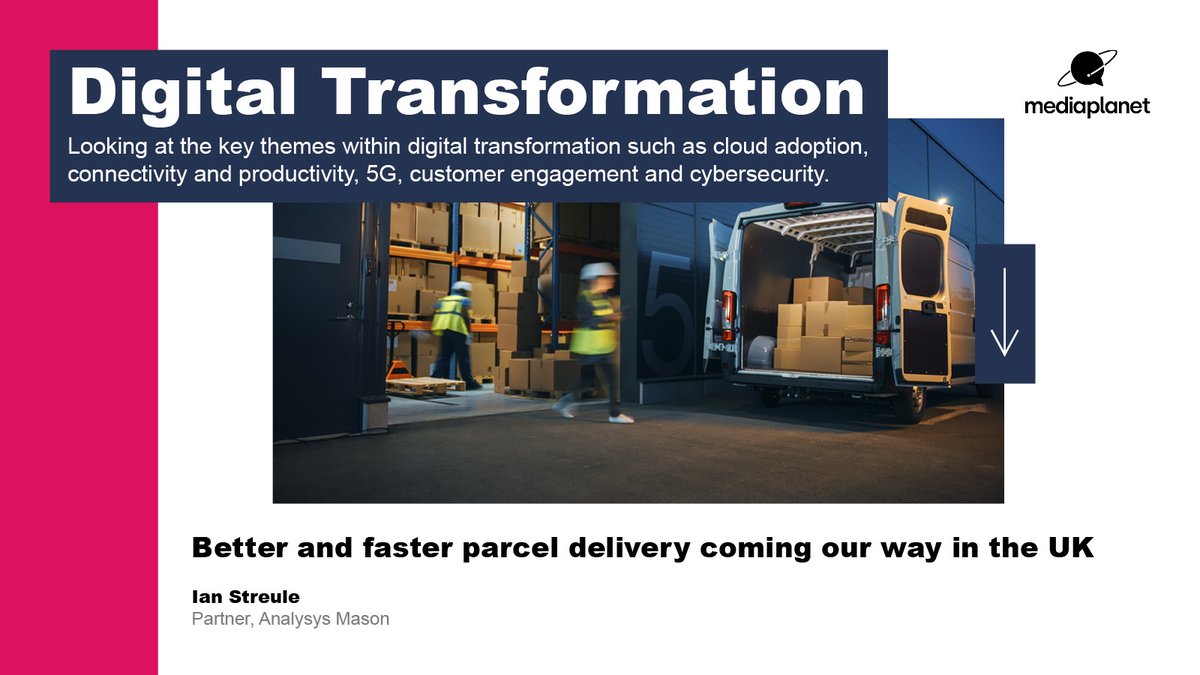 AnalysysMason's tweet image. Featured in The @guardian today – read Ian Streule&apos;s article: Better and faster parcel delivery coming our way in the UK: bit.ly/3EC3GS2

#DigitalTransformation2022