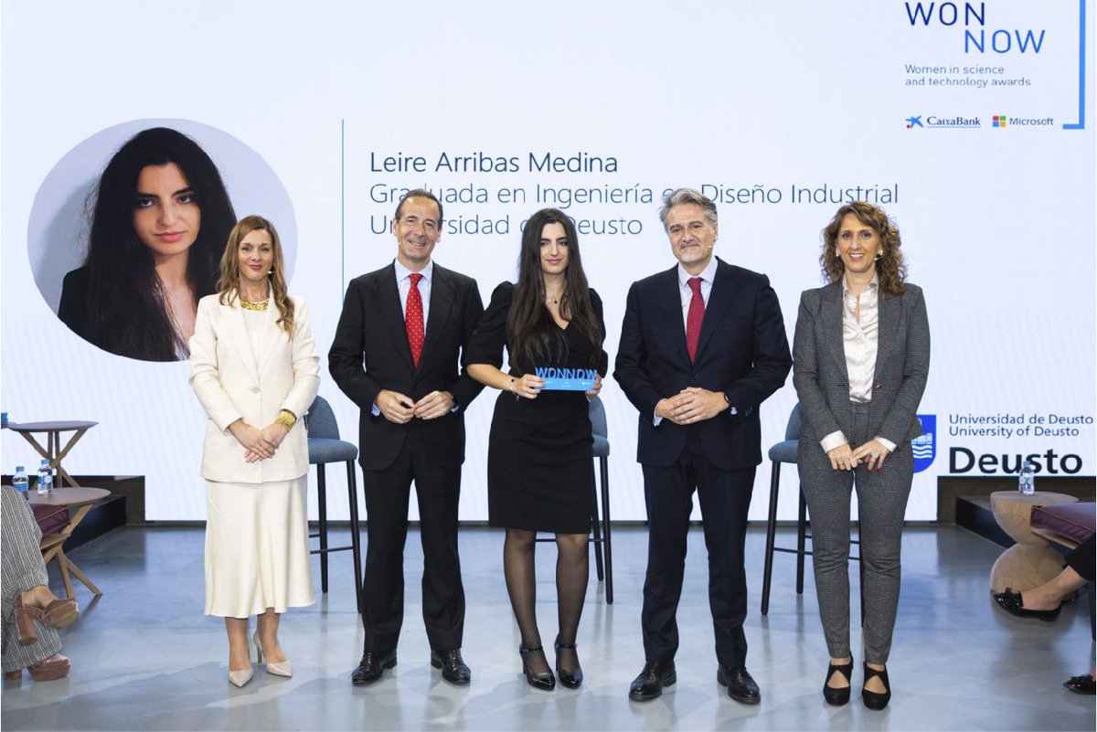 cyleconomica's tweet photo. .@caixabank y @MicrosoftES reconocen a la burgalesa Leire Arribas con un #Premio #WONNOW https://t.co/WSbmbbIt4B #STEM @bmartinsanz https://t.co/0G1qMmEeKJ